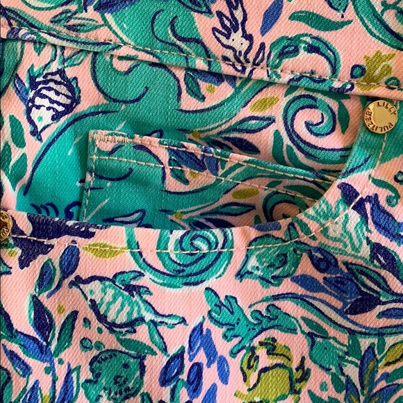 Sz 2 Lilly Pulitzer womens crop pants SouthOcean Skinny NWT - Picture 6 of 7
